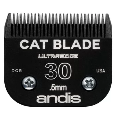 Технічні характеристики Ніж для стрижки котів Andis Ultra Edge Cat Blade Black # 30 - 0,5 мм.