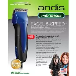 Фото Машинка для стрижки животных Andis SMC Excel 5-Speed+, синяя - 5
