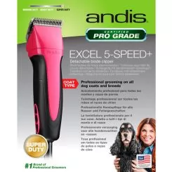 Фото Машинка для стрижки тварин Andis SMC Excel 5-Speed+, рожева - 5